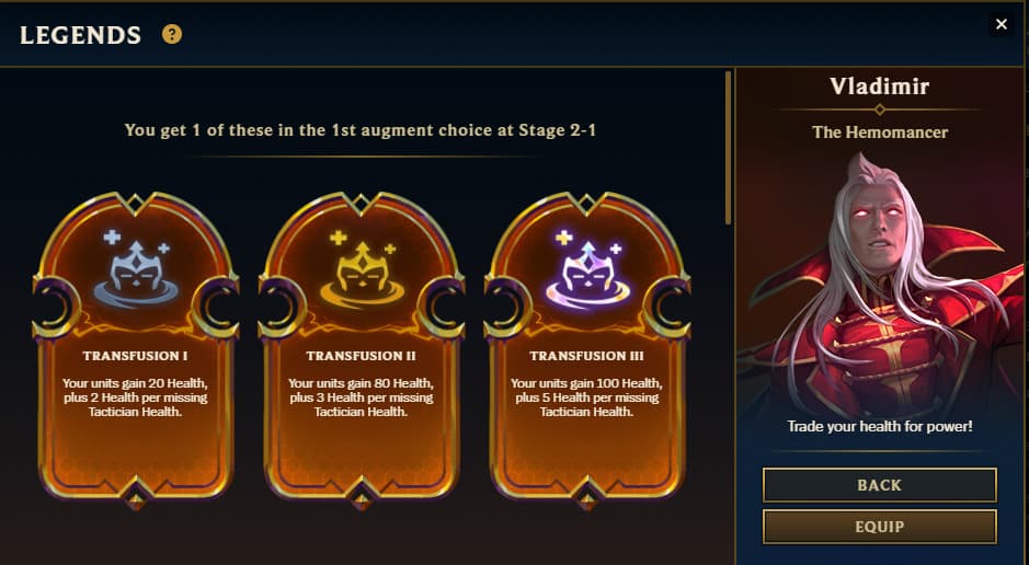 Vladimir 2-1 augment on patch 13.16 (Image via Riot Games)