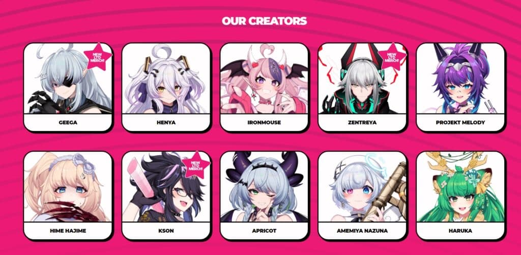Geega joins VShojo's list of well-known VTuber creators