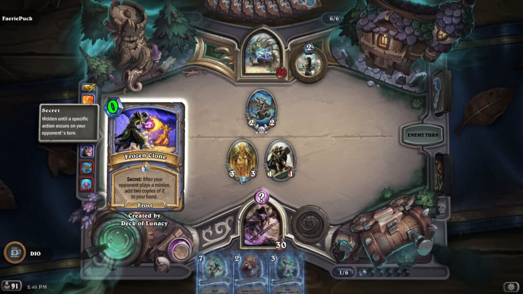 Shifting Scroll plus Deck of Lunacy equals zero-mana spells (Image via Blizzard Entertainment)
