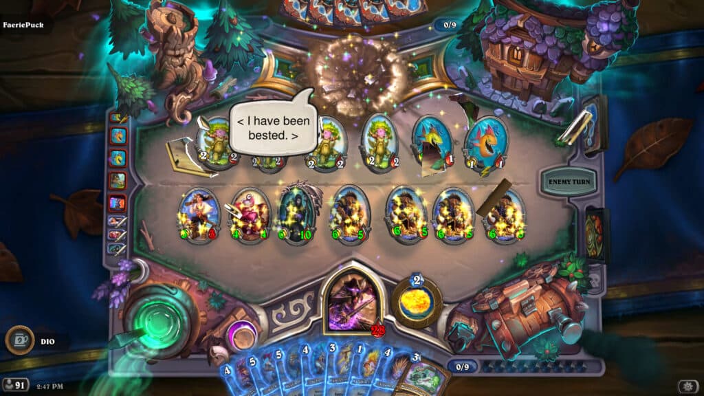 Get a free Standard card pack for winning (Image via Blizzard Entertainment)
