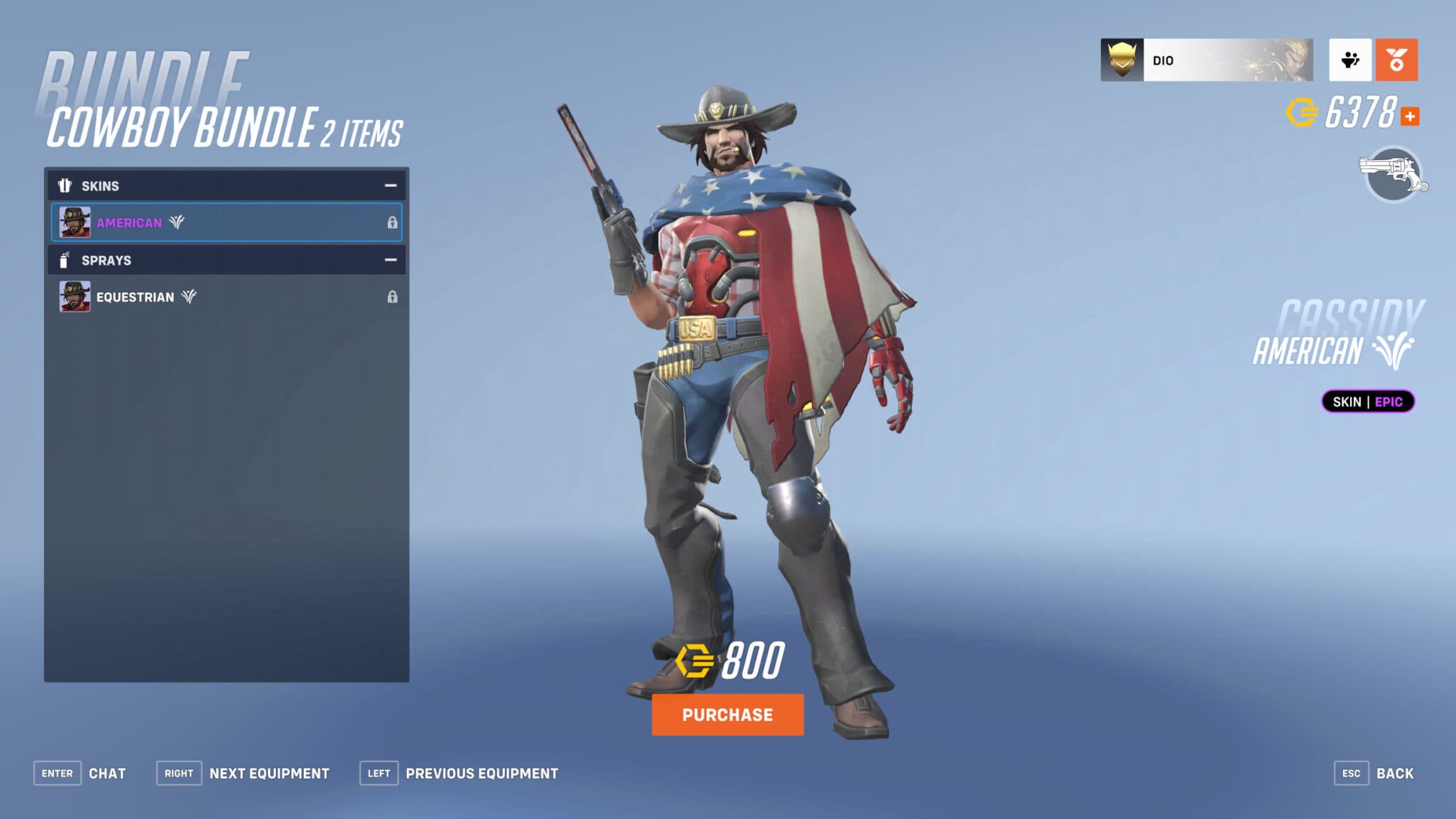 American Cassidy skin (Image via Blizzard Entertainment)