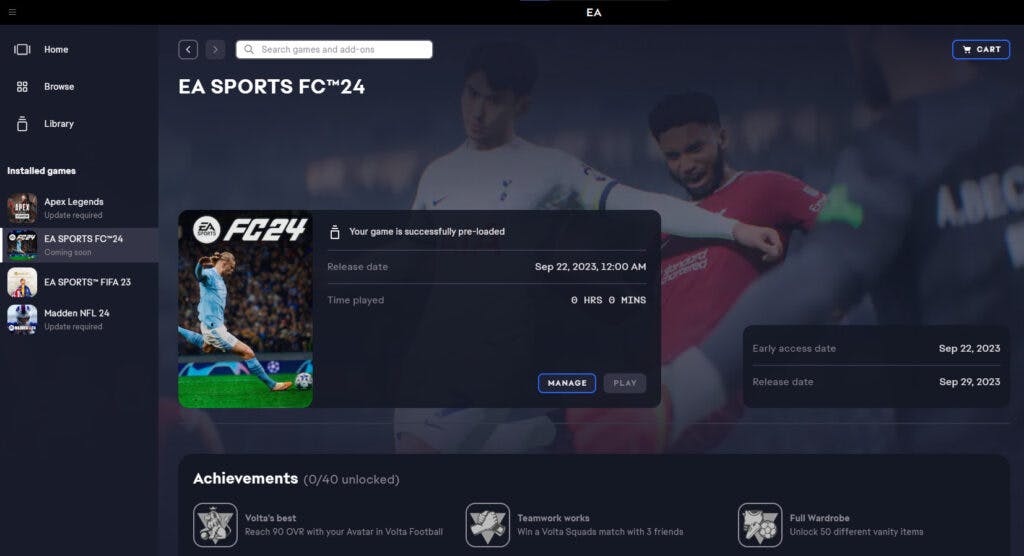 When is the EA FC 24 Web App out? Release time for new