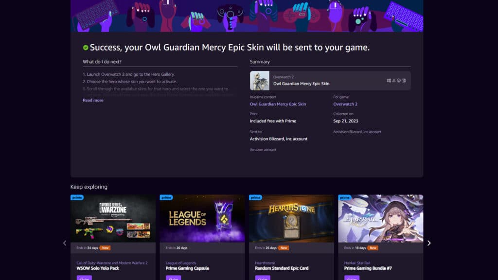 Prime Gaming screenshot (Image via Prime Gaming)