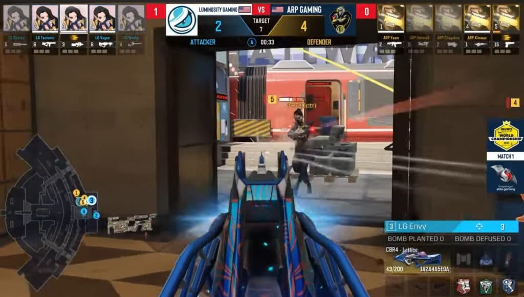 Screenshot of an CoD Mobile esports match (Image via ESL Gaming)