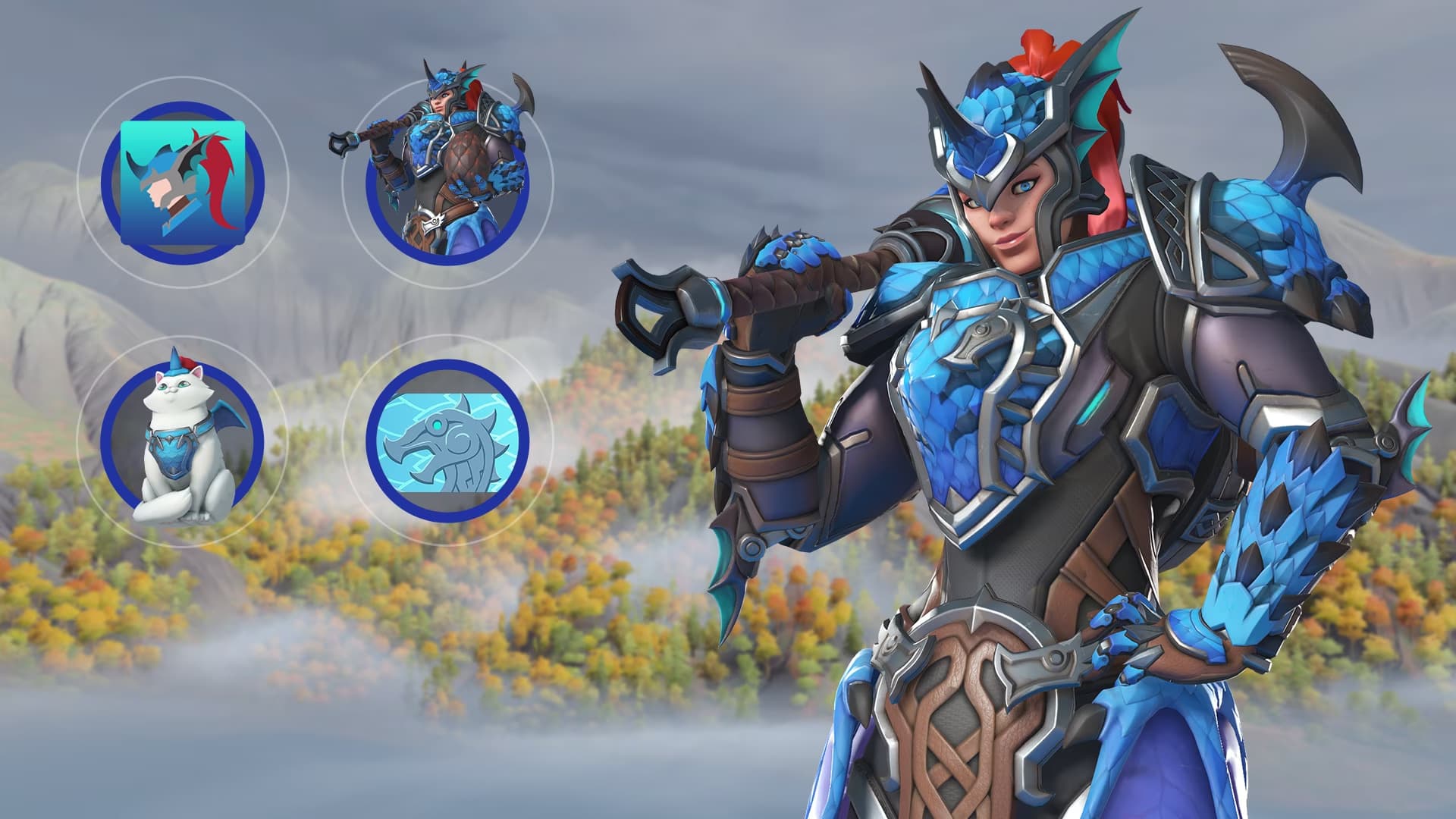Overwatch 2 Azure Drake Brigitte skin (Image via Blizzard Entertainment)