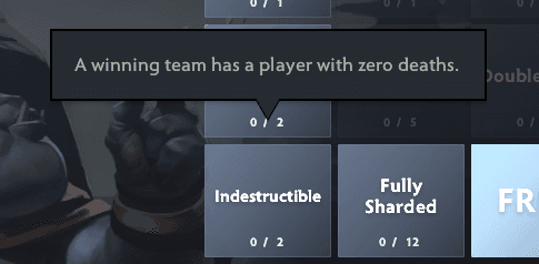 Indestrutible mission - Compendium Bingo<br>(Screenshot from Dota 2)