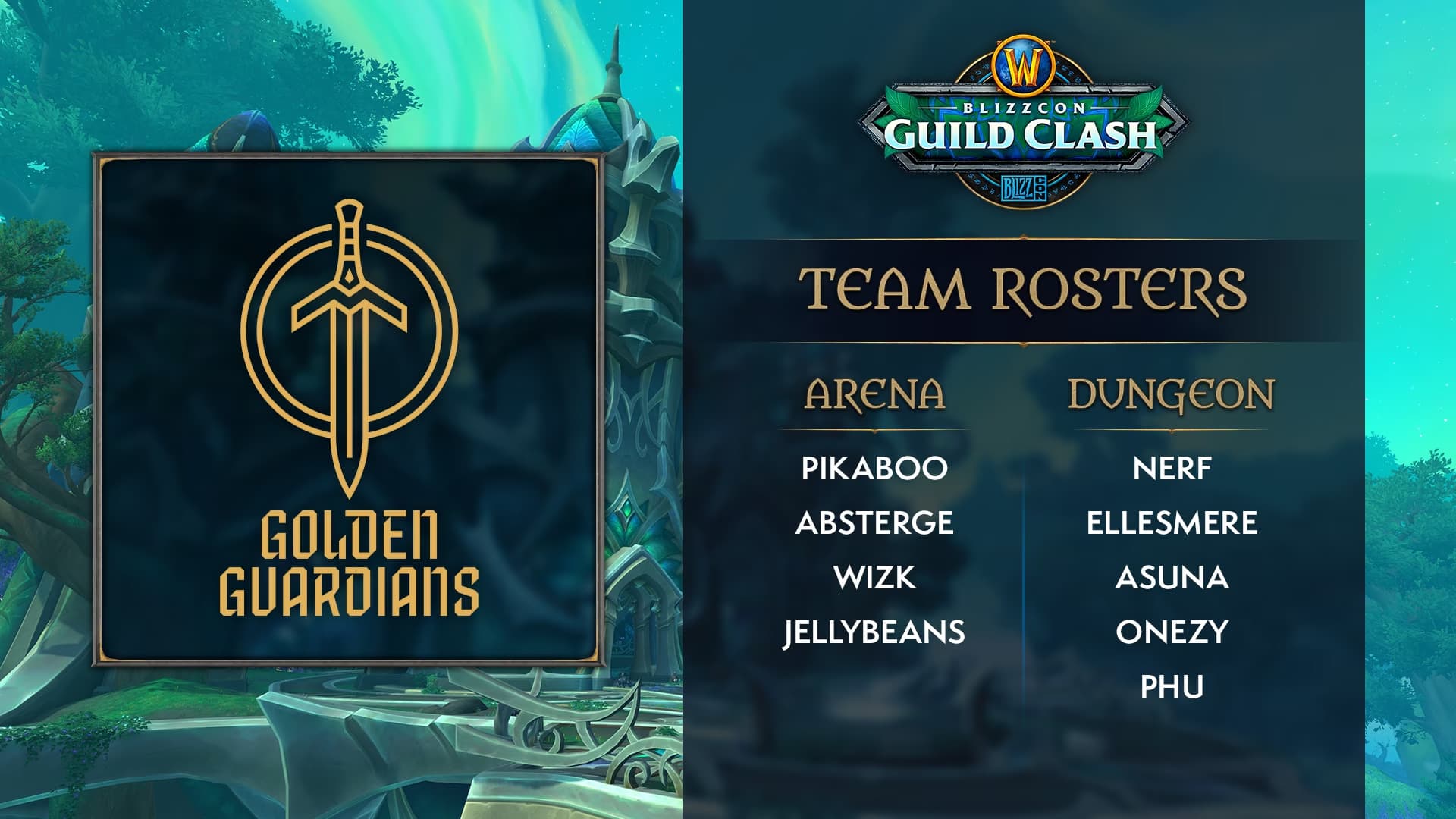 Golden Guardians players (Image via Blizzard Entertainment)