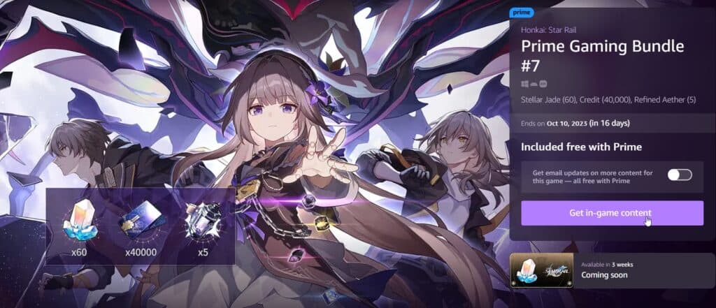 Honkai: Star Rail Prime Gaming Bundle #7