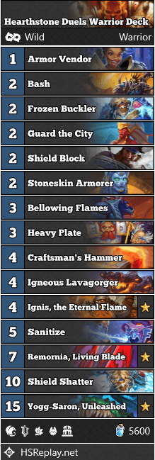 Rattlegore - Hearthstone Warrior<br>Duels deck