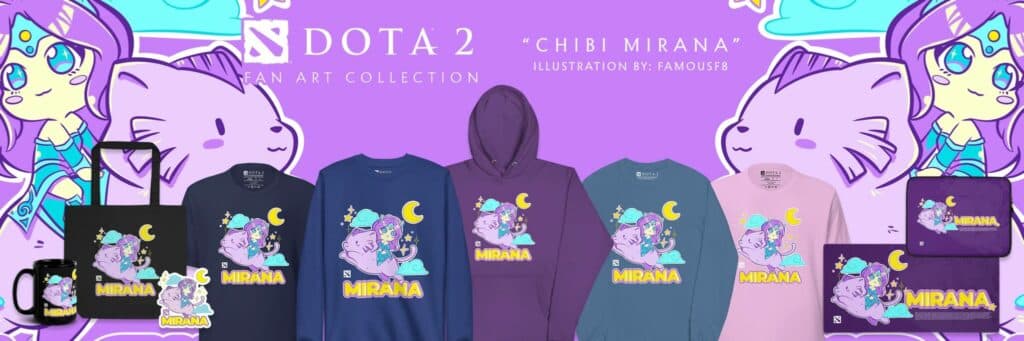 Chibi Mirana collection (Image via Valve, WeAreNations)