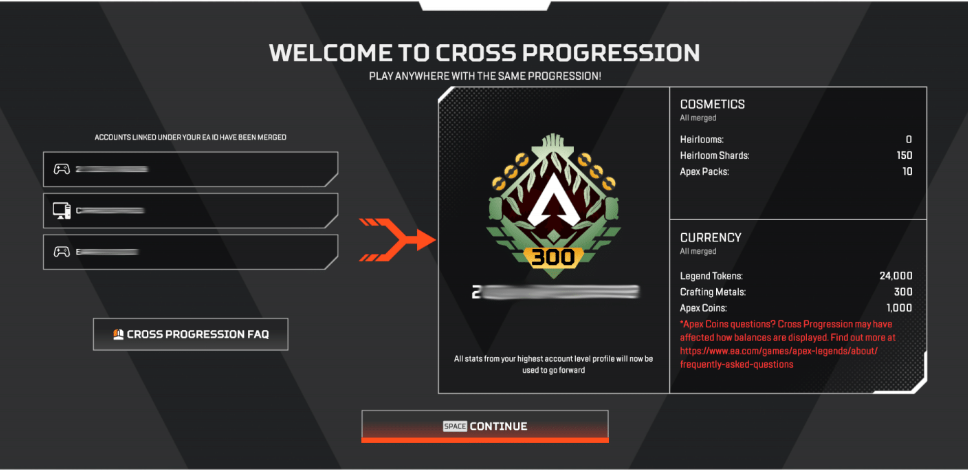 Apex Legends details cross-progression account merging ahead of