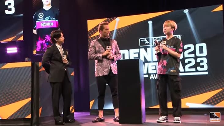 Florida Mayhem's Someone wins the Dennis Hawelka Award (Image via Blizzard Entertainment)