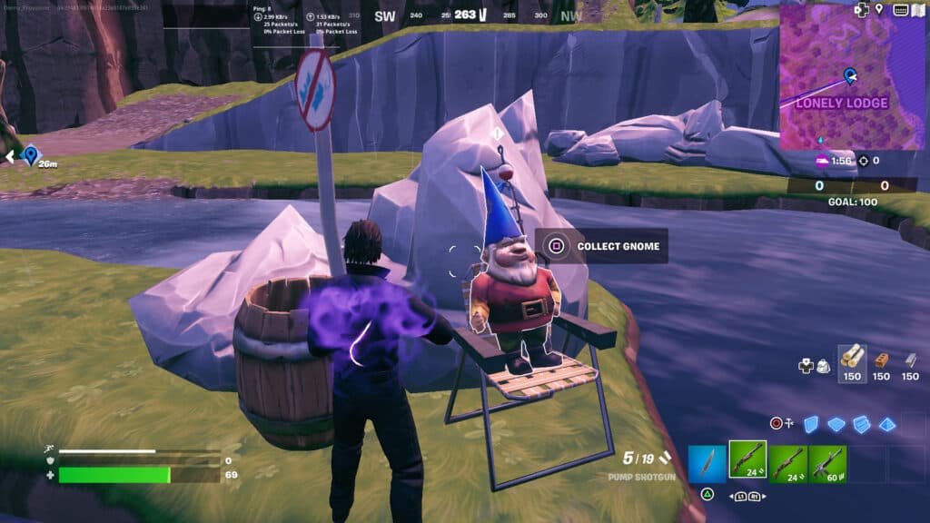 Lonely Lodge Gnome location