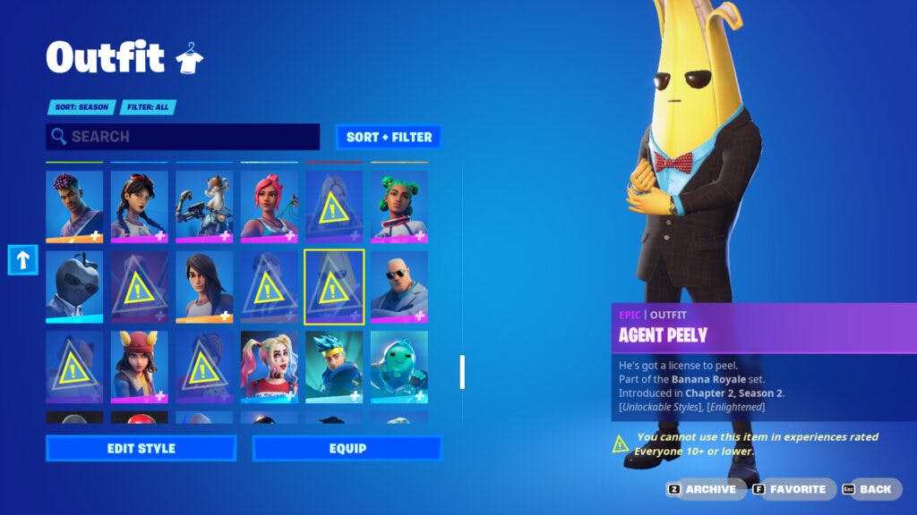 Fortnite' Says 7% Of All Skins Are Age-Restricted For Some Maps