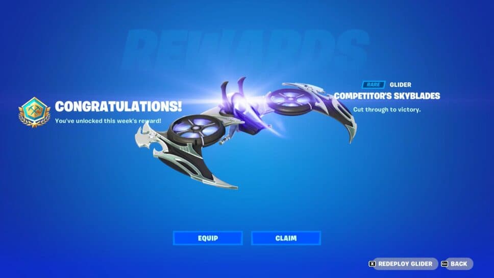 How to unlock the Fortnite Competitor’s Skyblades Glider cover image