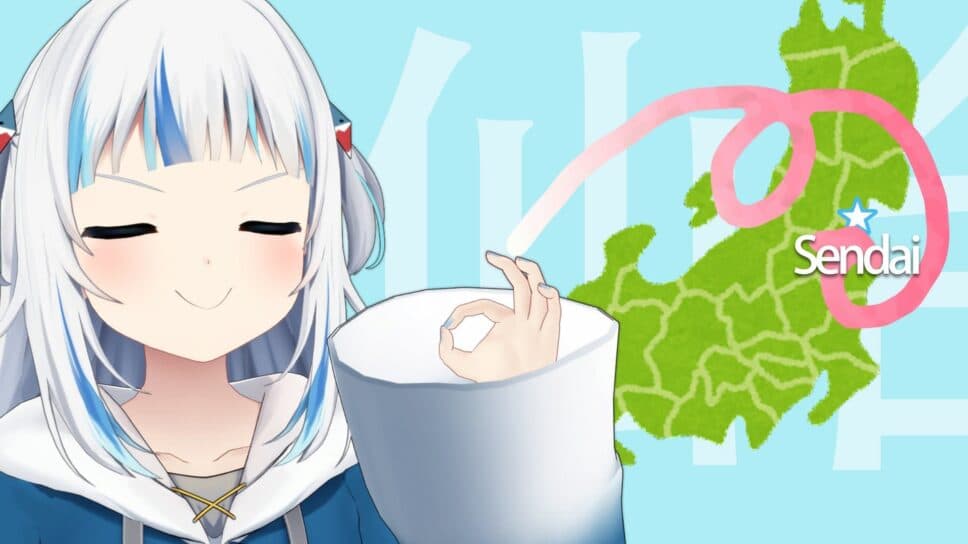 Vtuber Gwar Gura is promoting the city of Sendai in a unique collaboration cover image