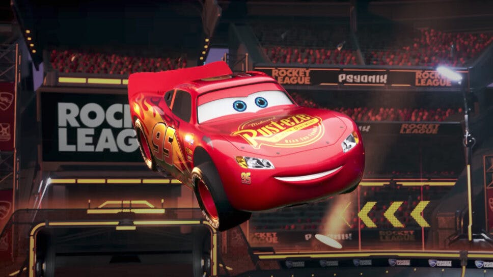 The Lightning McQueen Car Body Hits the Soccar Pitch in Rocket League