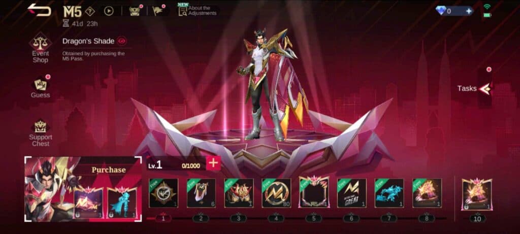 A look at the M5 Pass in Mobile Legends.<br>(Screenshot via esports.gg)