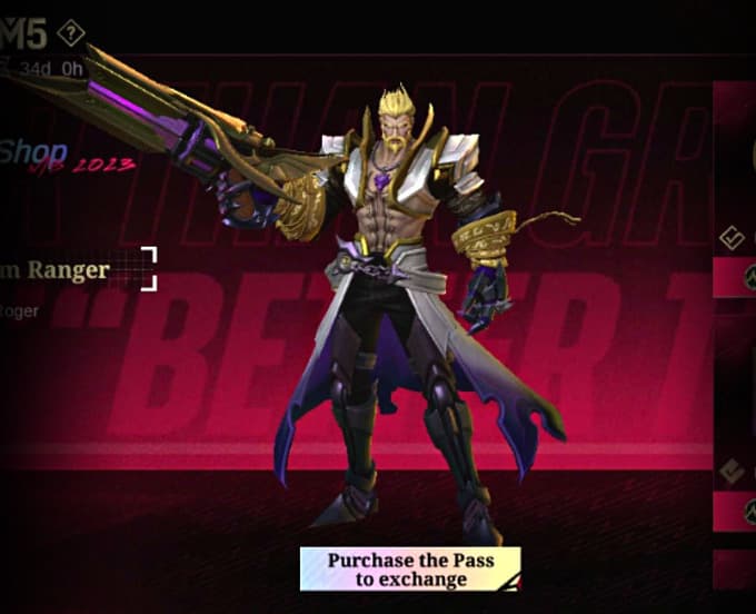 Roger "Phantom Ranger" skin. (Screenshot from Mobile Legends)