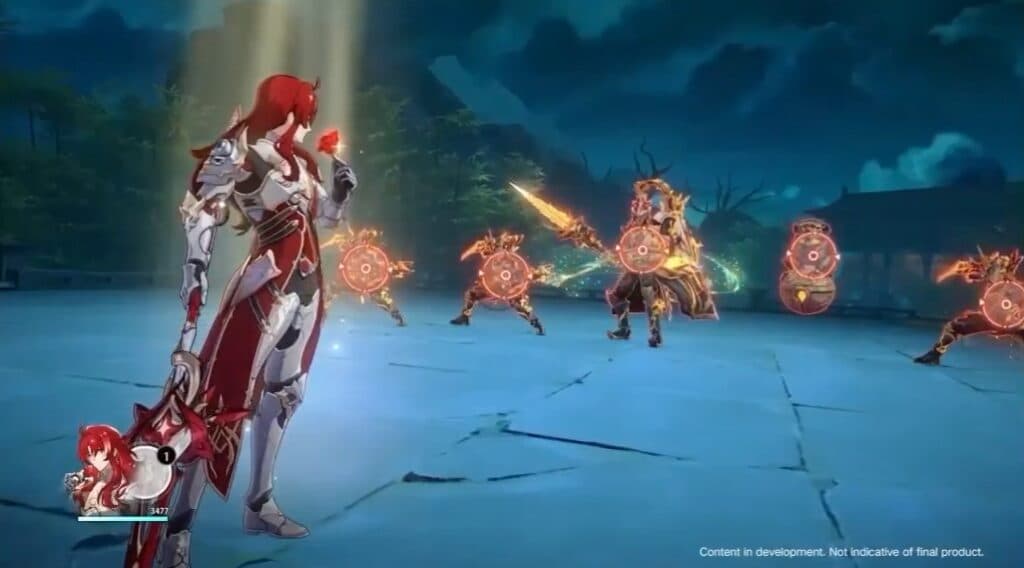 Argenti about to cast his Skill <em>Justice Hereby Blooms</em>