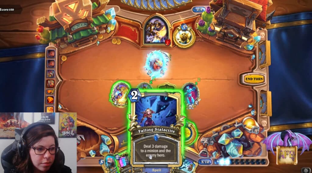 Dragonrider playing Hearthstone on Twitch (Image via Dragonrider)