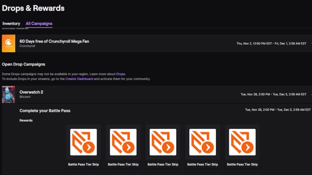 Overwatch 2 Battle Pass tier skips screenshot (Image via Twitch)