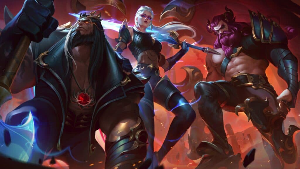 Pentakill Yorick, Kayle, and Olaf (Image via Riot Games)