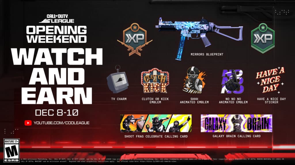 These are the rewards you can get by watching CDL on YouTube (Image via CDL)