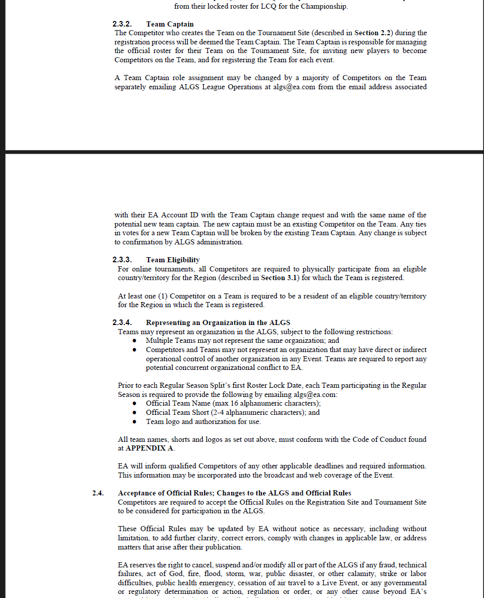 The old rules, with 2.3.4