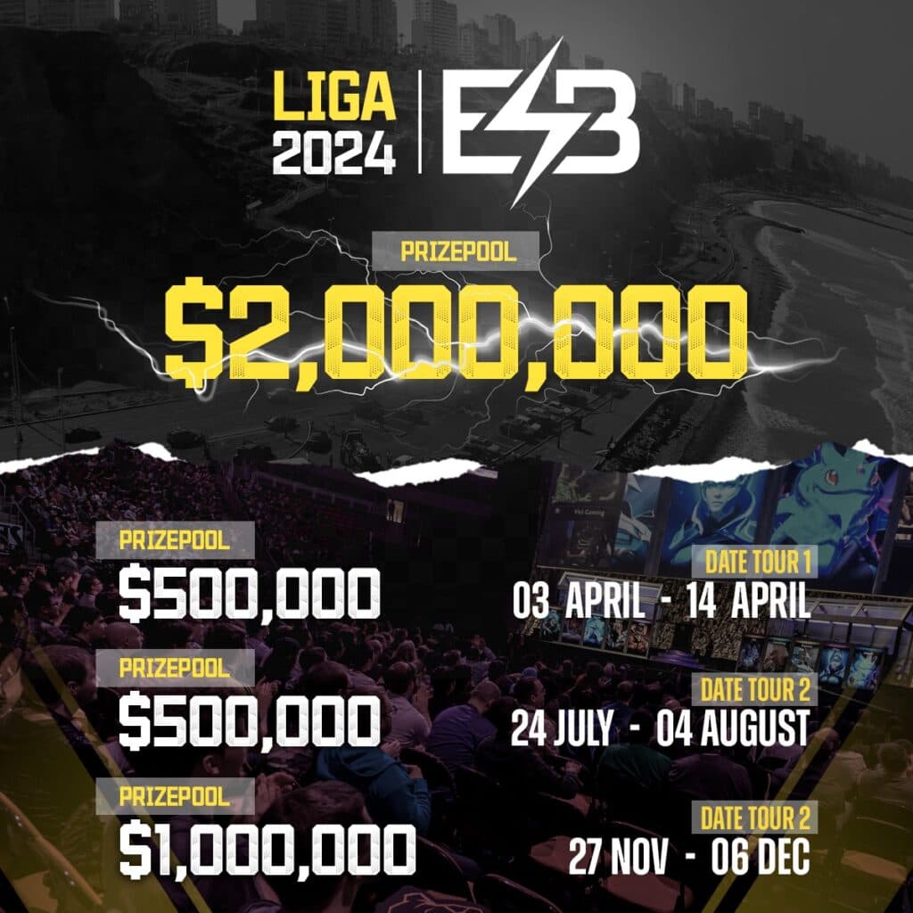 Fechas y premio acumulado para la Liga Dota 2 de ESB (Imagen vía @ESL_Dota2)