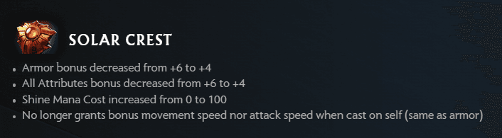 The nerfs might not be enough to stop people building Solar Crest (Image via Valve)