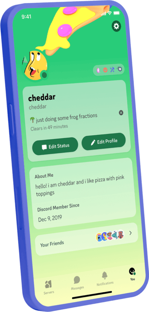 The You tab in the latest Discord Mobile app redesign