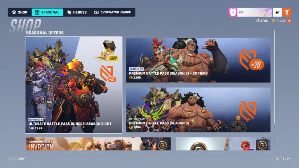 Overwatch 2 Season 8 Battle Pass skins (Image via Blizzard Entertainment)