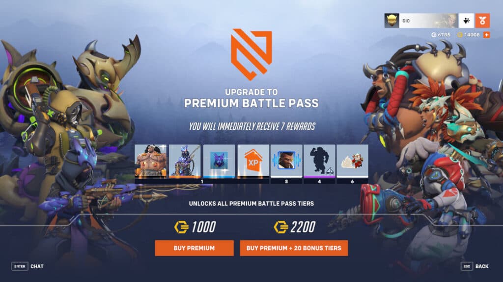 Overwatch 2 Season 8 Call of the Hunt Battle Pass (Image via Blizzard Entertainment)