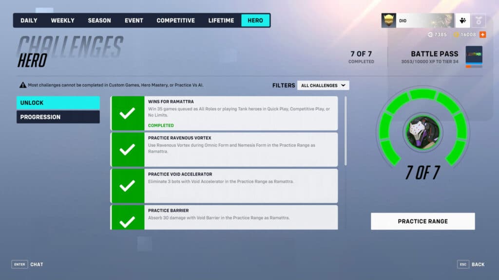 I successfully completed Mauga's Tag Challenges during a game but they are  not unlocked (Sorry, it's written in French) : r/overwatch2