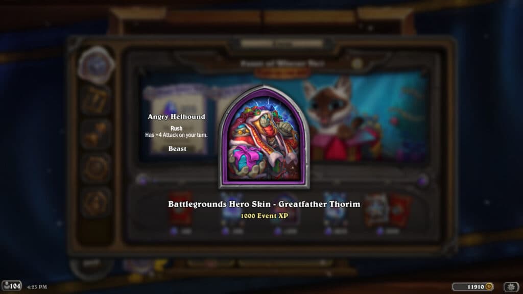 Hearthstone Battlegrounds Greatfather Thorim skin (Image via Blizzard Entertainment)