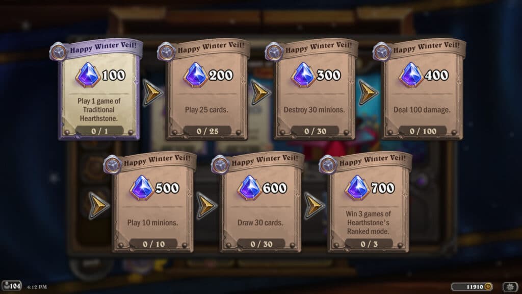 Happy Winter Veil quests (Image via Blizzard Entertainment)