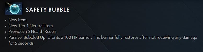 New 7.35 neutral item Safety Bubble (Image via Valve)