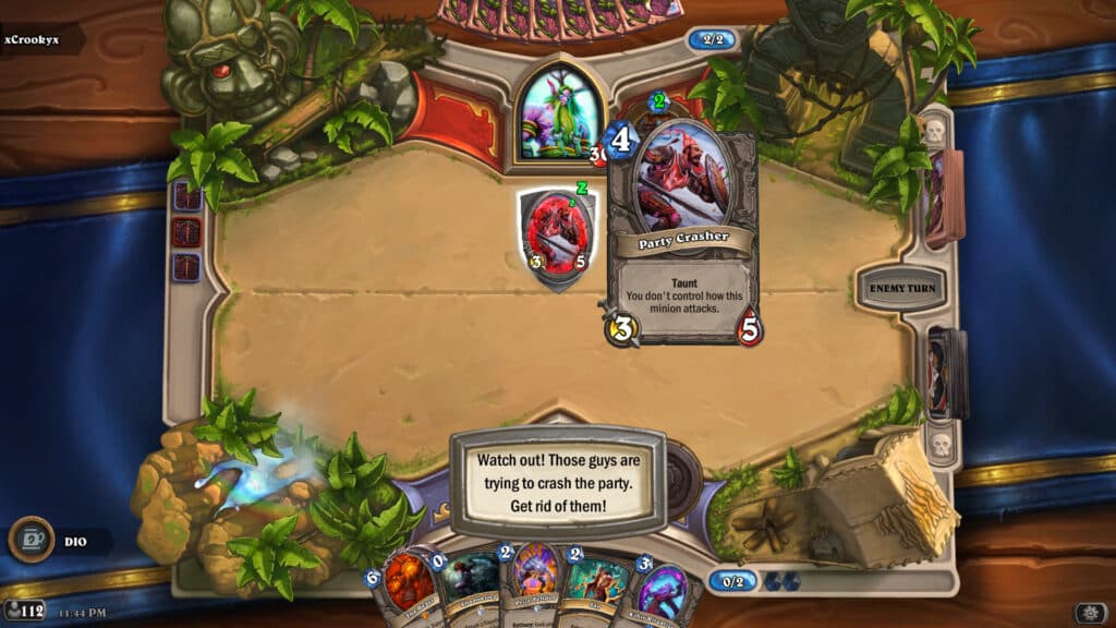 The Party Crasher minion in Hearthstone (Image via Blizzard Entertainment)