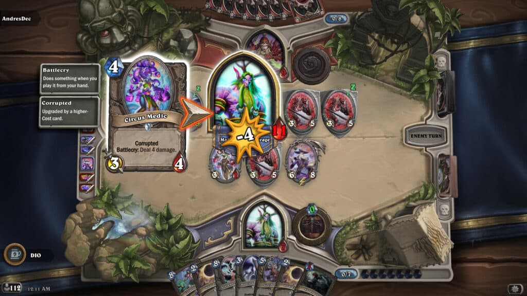 Circus Medic in Hearthstone (Image via Blizzard Entertainment)