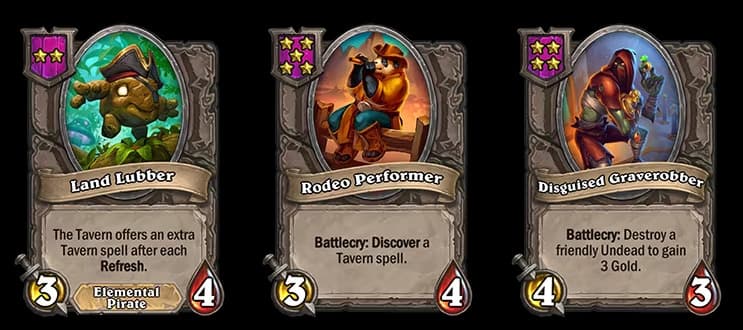 Hearthstone Battlegrounds Season 6 minions (Images via Blizzard Entertainment)