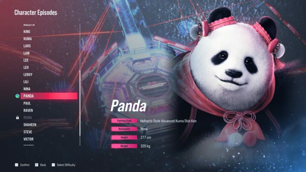 Tekken 8 character episodes screenshot (Image via esports.gg)