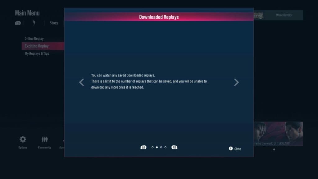 Screenshot of the game's replay download information (Image via esports.gg)