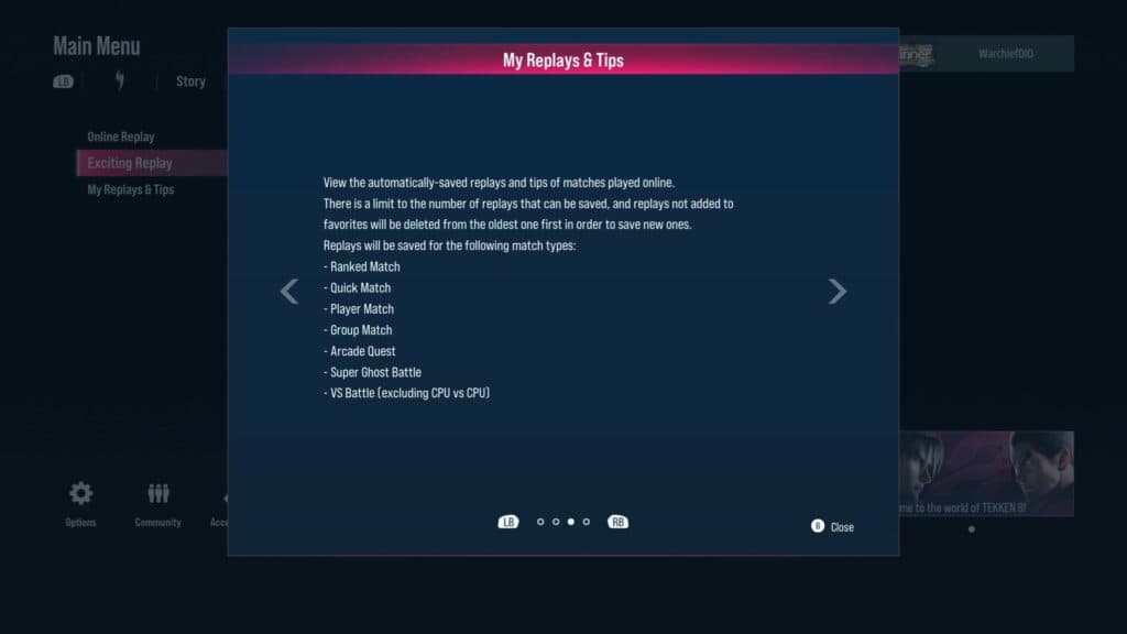 My Replays & Tips screenshot (Image via esports.gg)