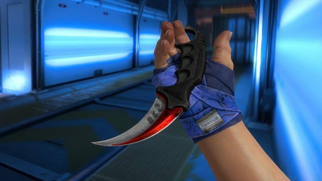 A StatTrak™ Karambit | Autotronic (Image via <a href="https://twitter.com/CS2Game">@CS2Game</a>/Valve)