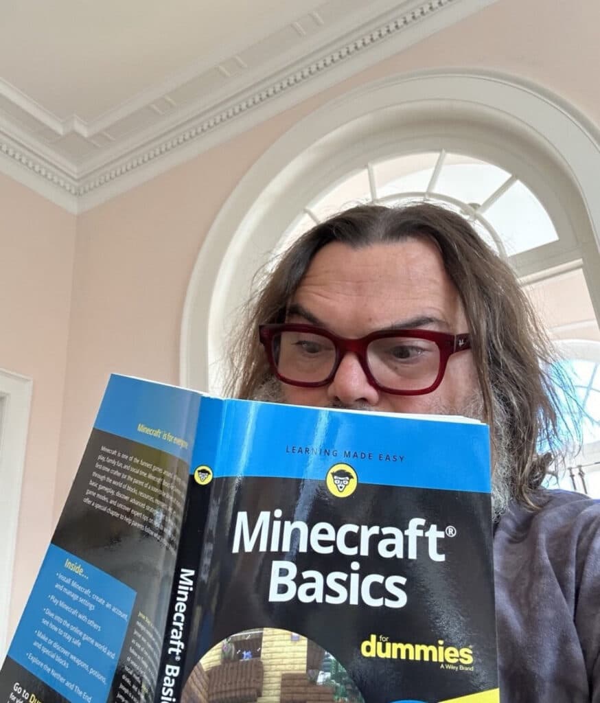 Jack Black studies for his role in the Minecraft movie (Image via Jack Black)