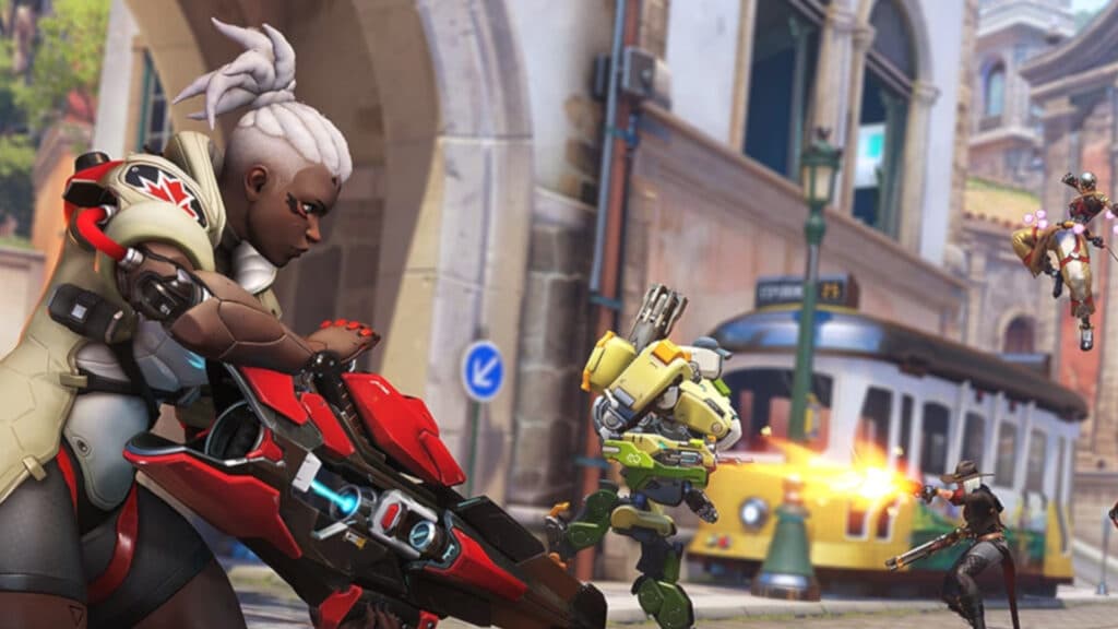 Sojourn, Bastion, Ashe, and Zenyatta in Overwatch 2 (Image via Blizzard Entertainment)