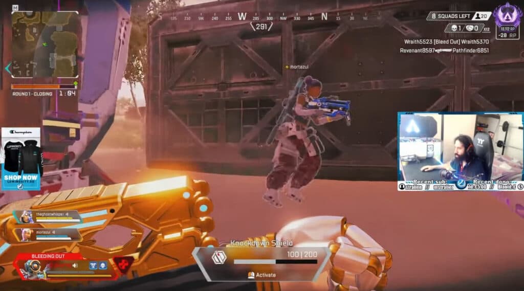 ShivFPS calling for Lifeline in Apex Legends (Image via ShivFPS on Twitch)