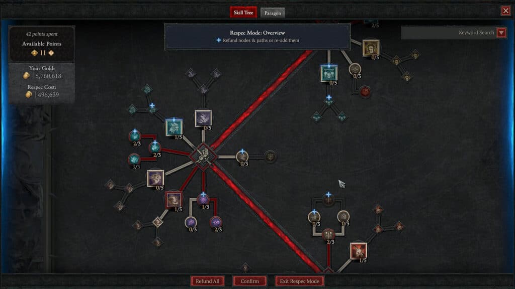 Skill tree improvements are part of the quality-of-life updates (Image via Blizzard Entertainment)