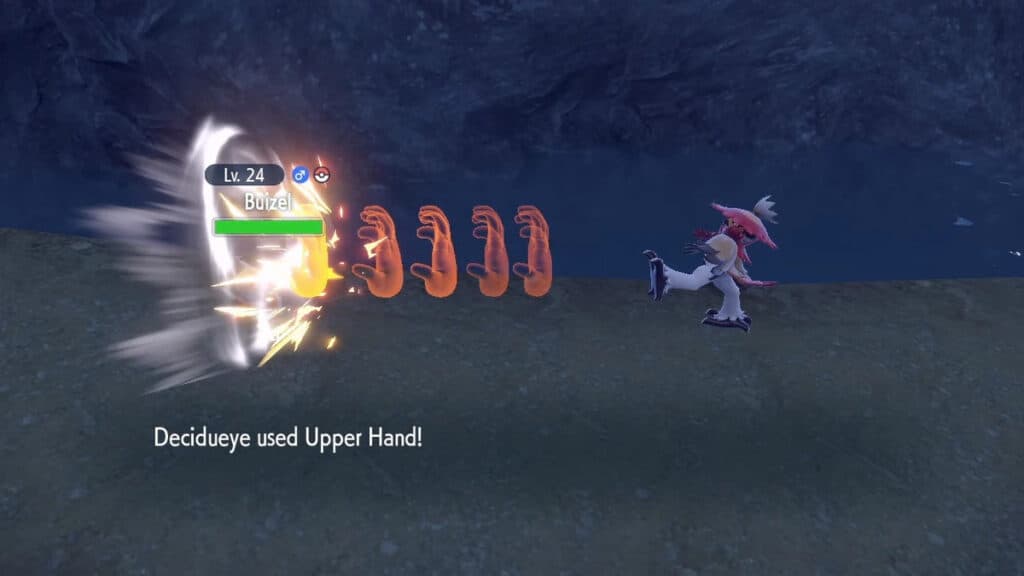 Upper Hand screenshot (Image via <a href="https://pokemon.fandom.com/wiki/Upper_Hand?file=Upper_Hand_SV.jpg">Kettlon from the Pokémon Wiki</a>)